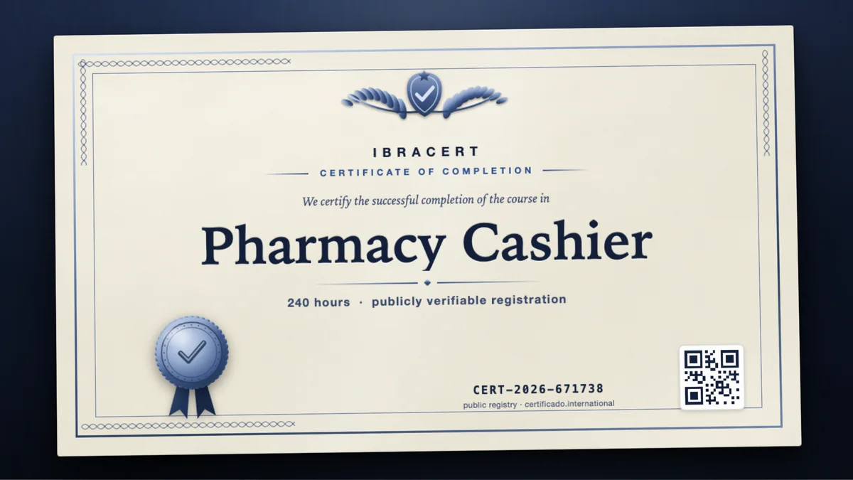 Cover of the Pharmacy Cashier course