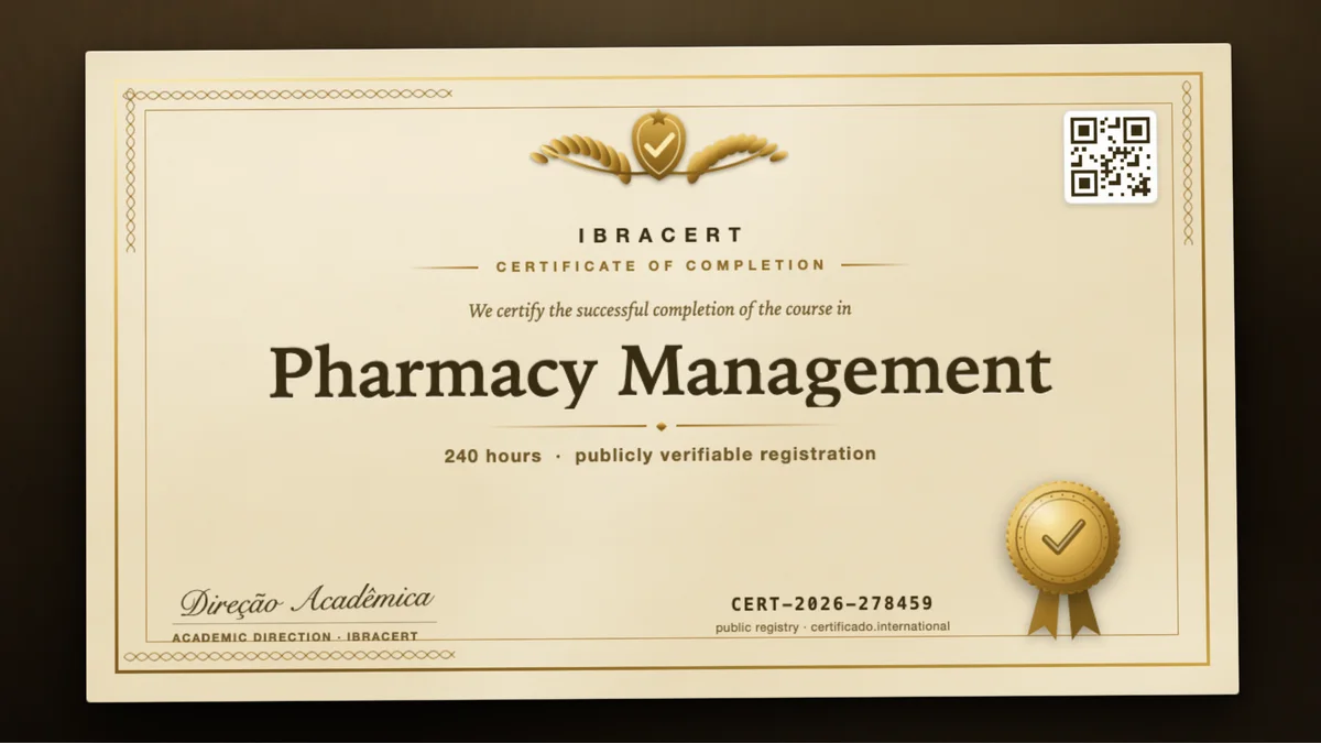 Cover of the Pharmacy Management course