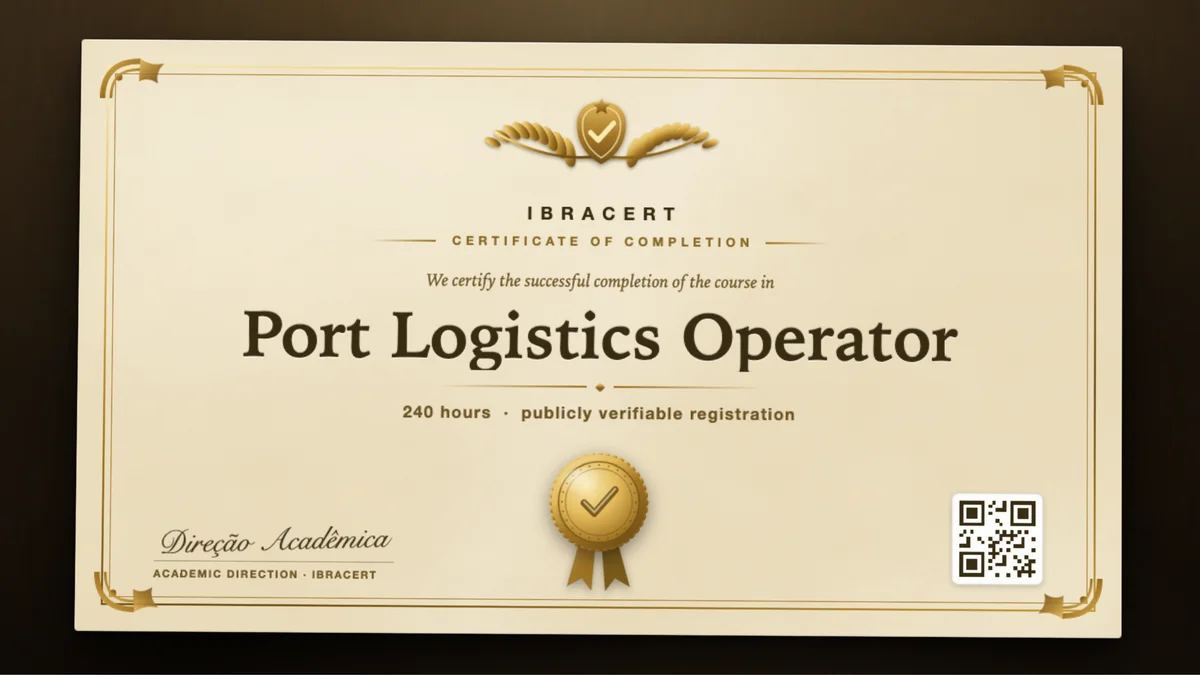 Cover of the Port Logistics Operator course