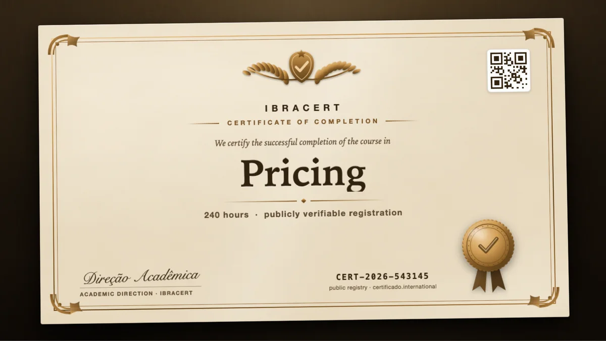 Cover of the Pricing course
