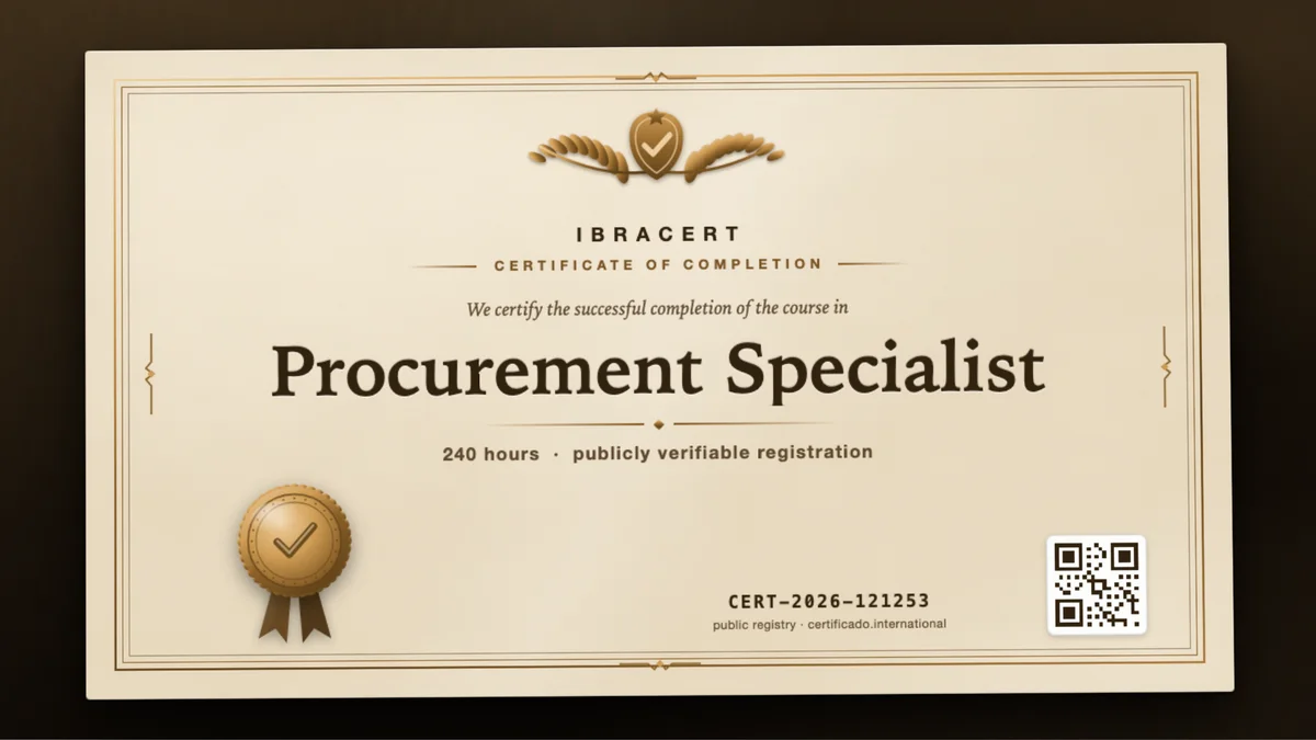 Cover of the Procurement Specialist course