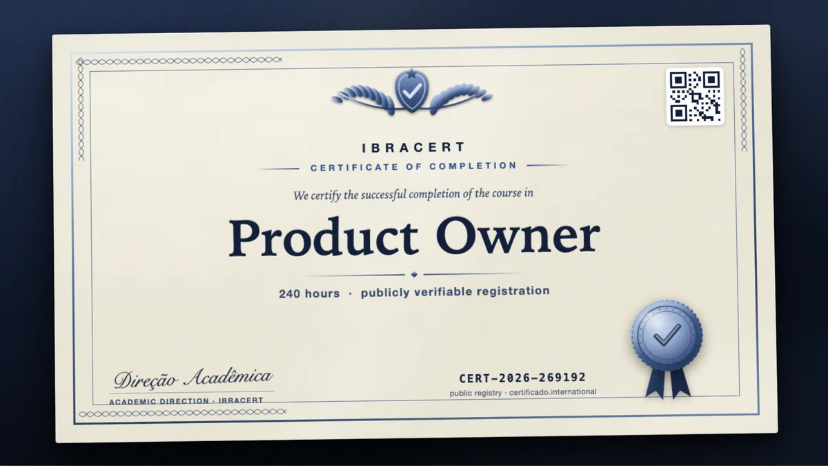 Cover of the Product Owner course