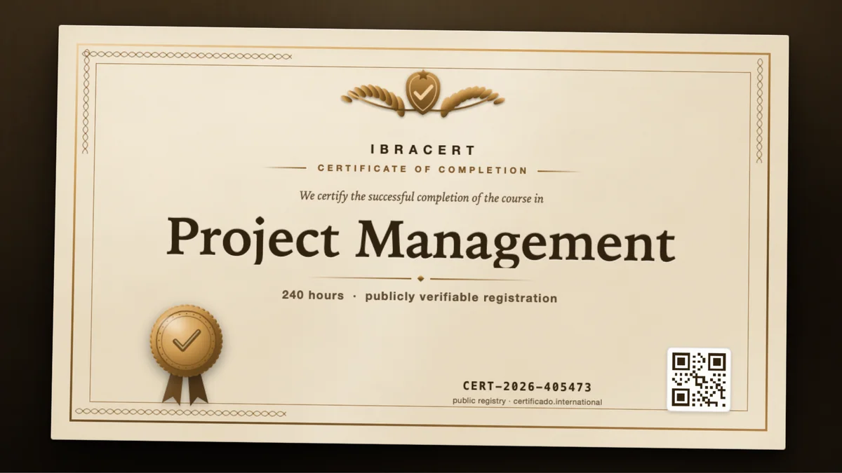 Cover of the Project Management course