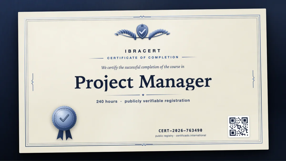 Cover of the Project Manager course