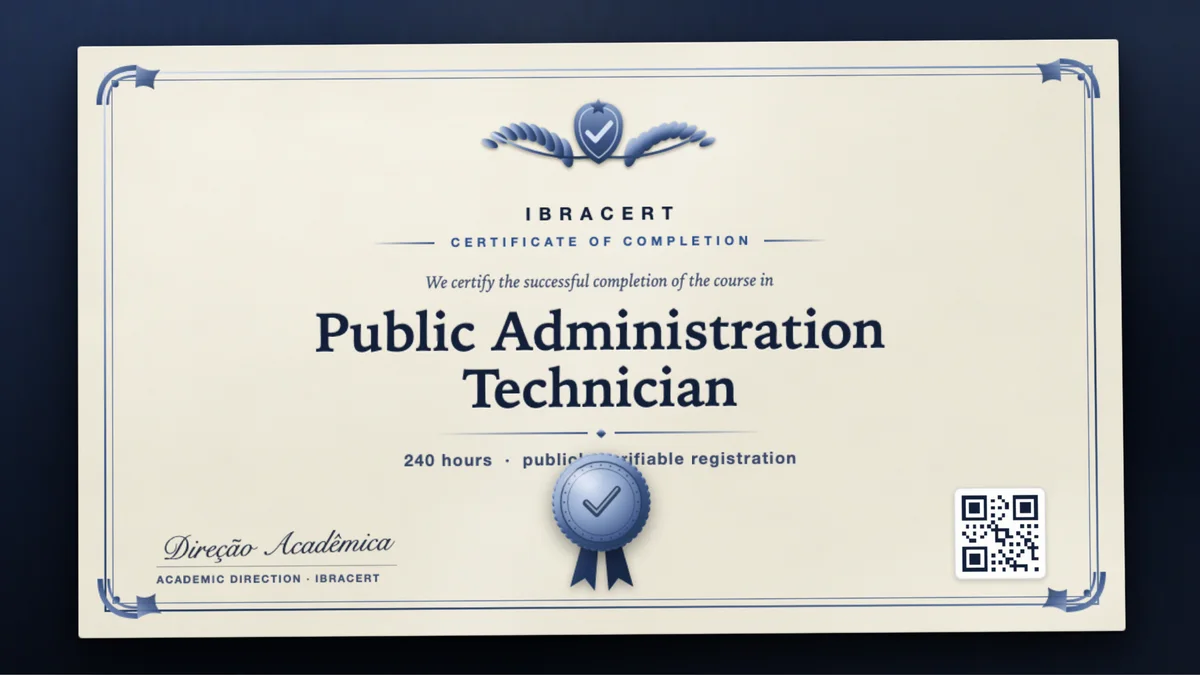 Cover of the Public Administration Technician course