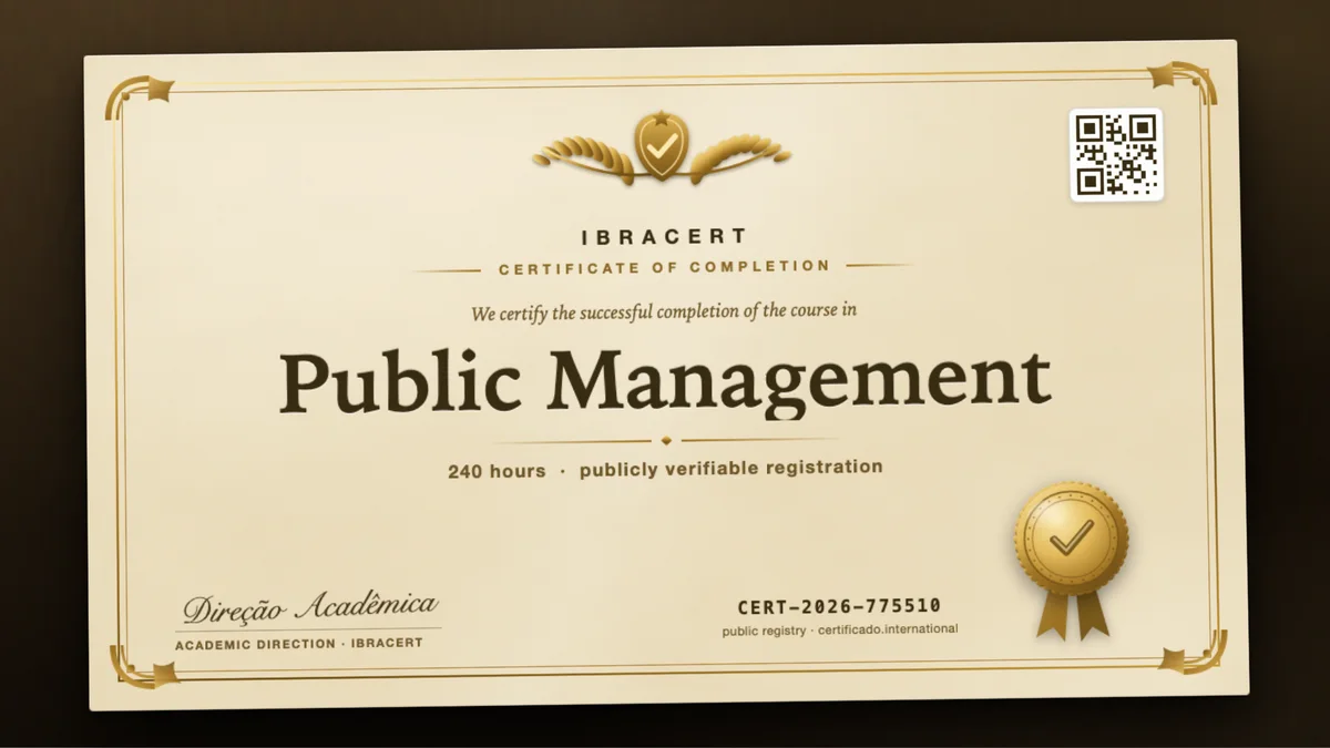 Cover of the Public Management course