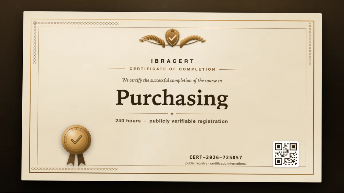 Cover of the Purchasing course
