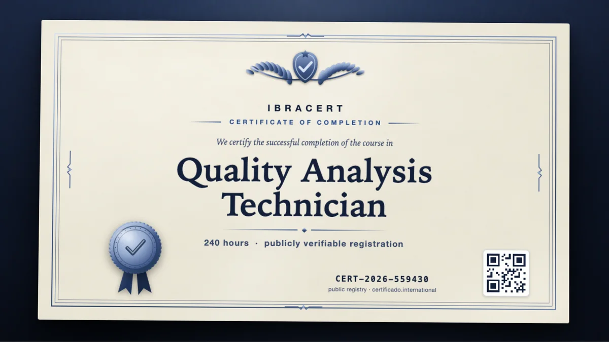 Cover of the Quality Analysis Technician course