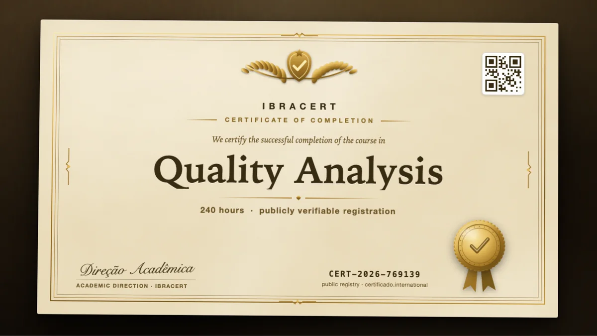 Cover of the Quality Analysis course