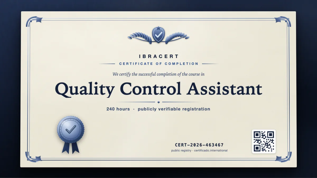Cover of the Quality Control Assistant course