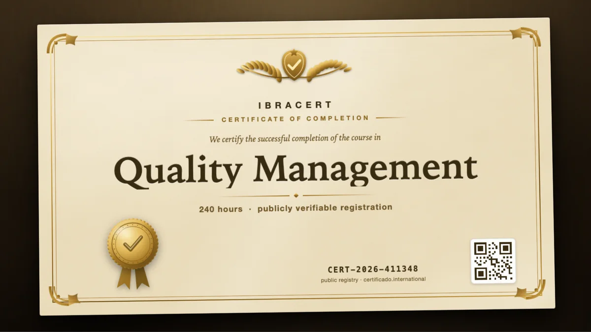 Cover of the Quality Management course