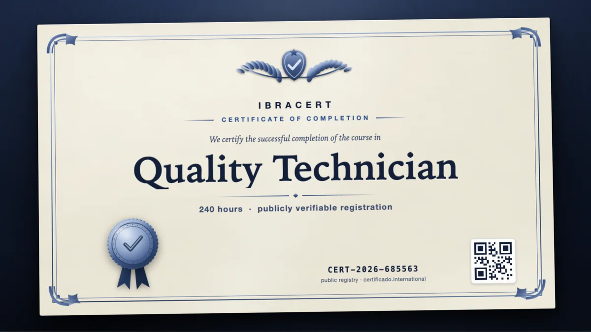 Cover of the Quality Technician course
