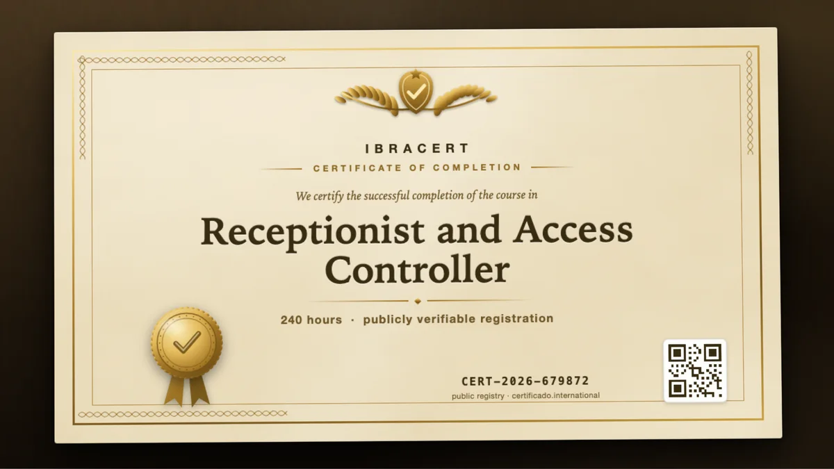 Cover of the Receptionist and Access Controller course