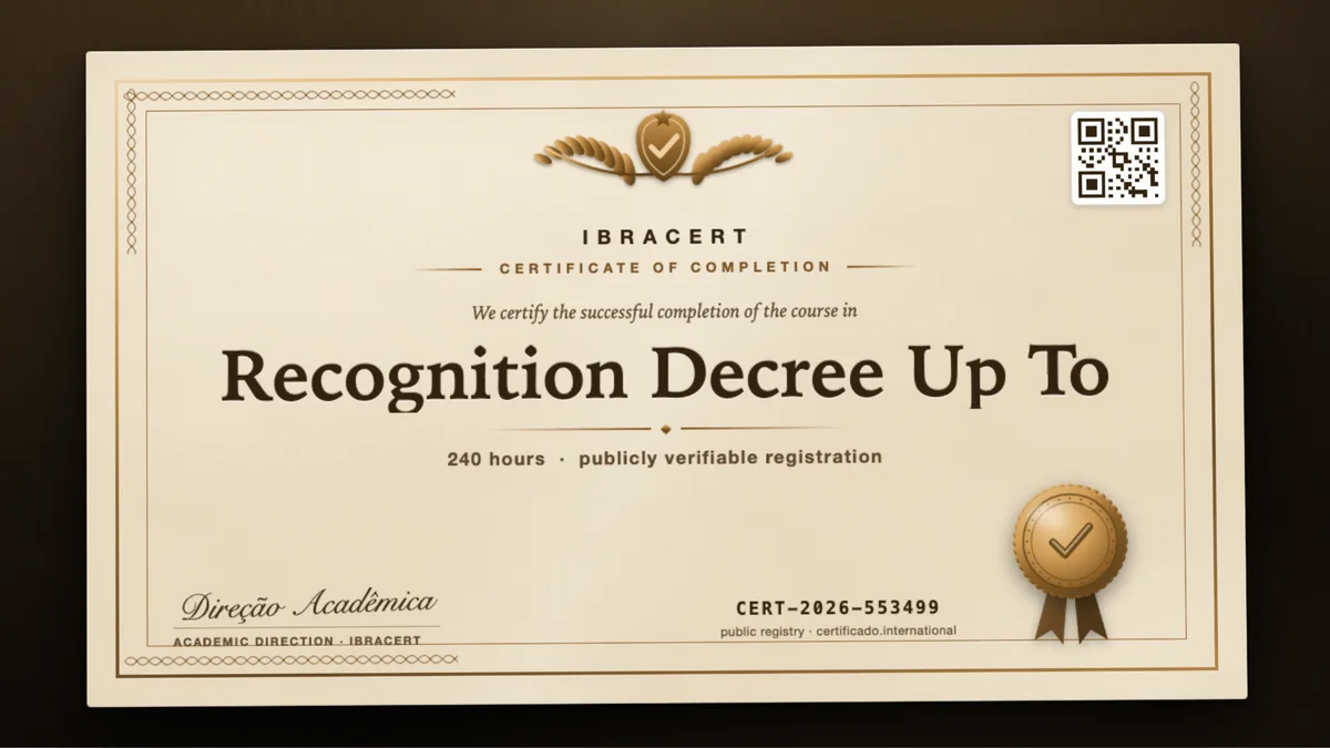 Cover of the Recognition Decree Up To course