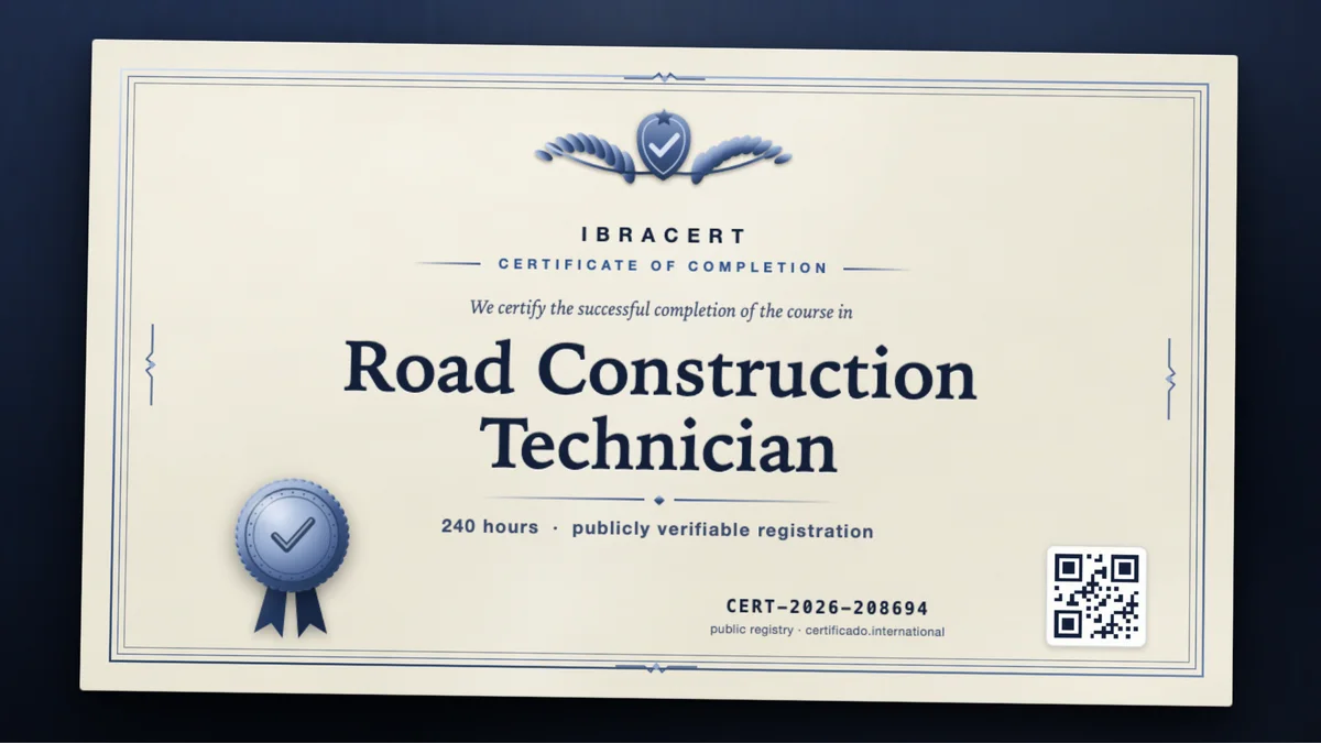 Cover of the Road Construction Technician course