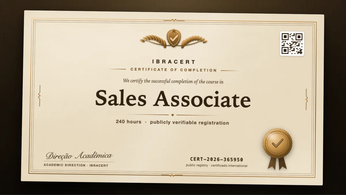 Cover of the Sales Associate course