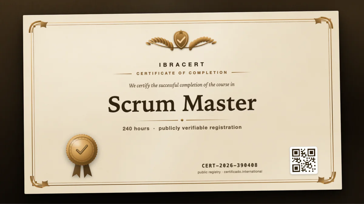 Cover of the Scrum Master course
