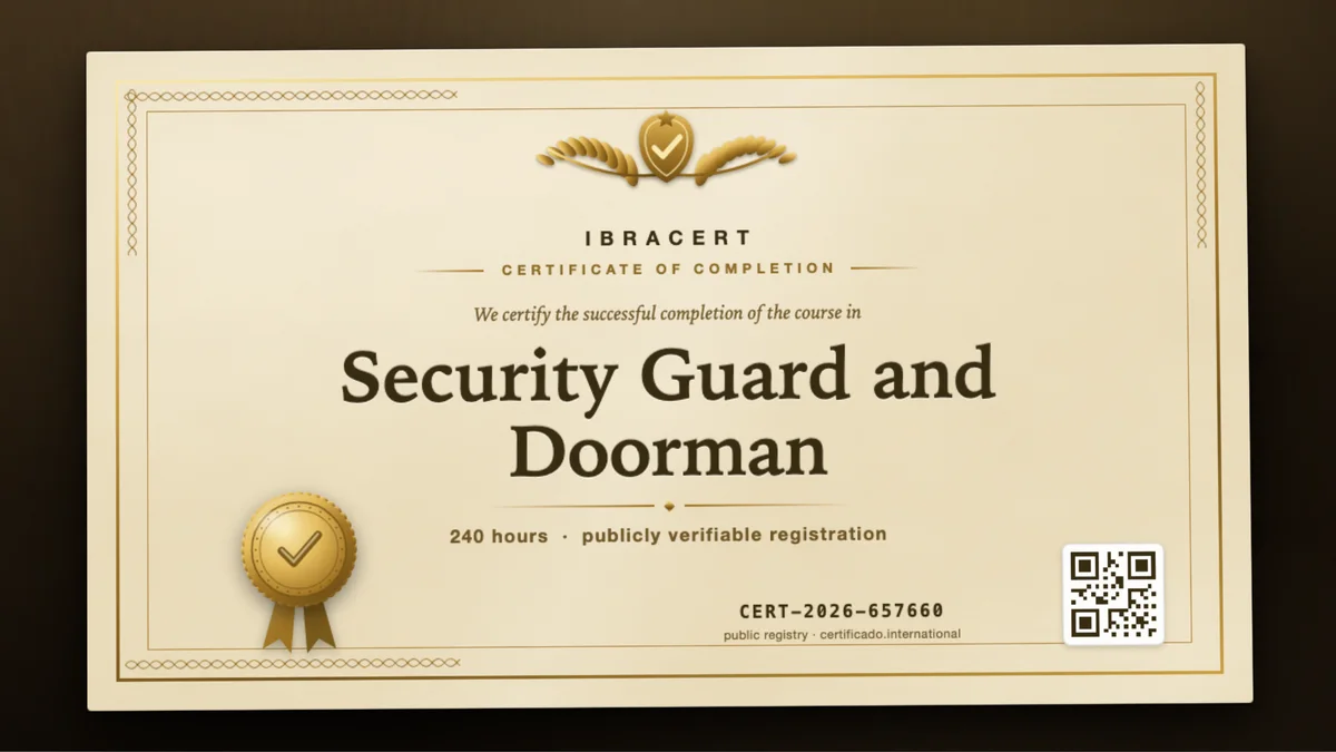 Cover of the Security Guard and Doorman course