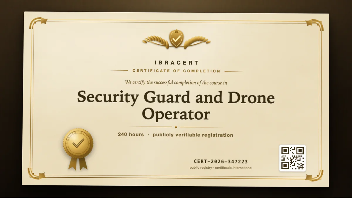 Cover of the Security Guard and Drone Operator course