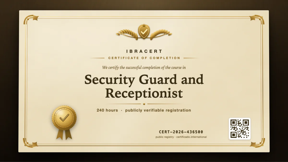 Cover of the Security Guard and Receptionist course