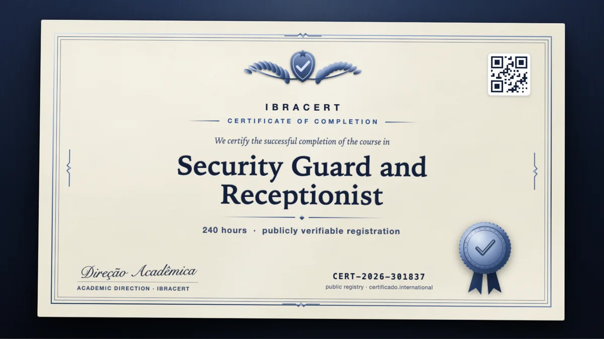 Cover of the Security Guard and Receptionist course
