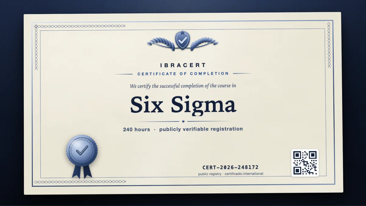 Cover of the Six Sigma course