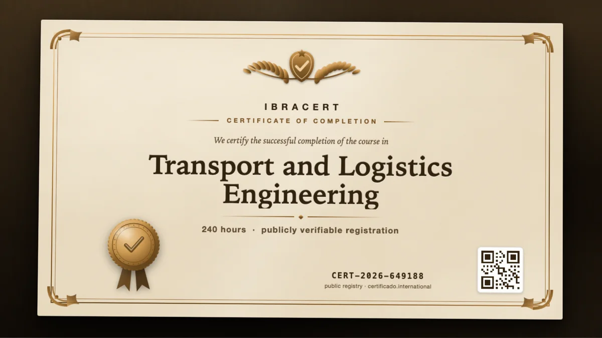 Cover of the Transport and Logistics Engineering course
