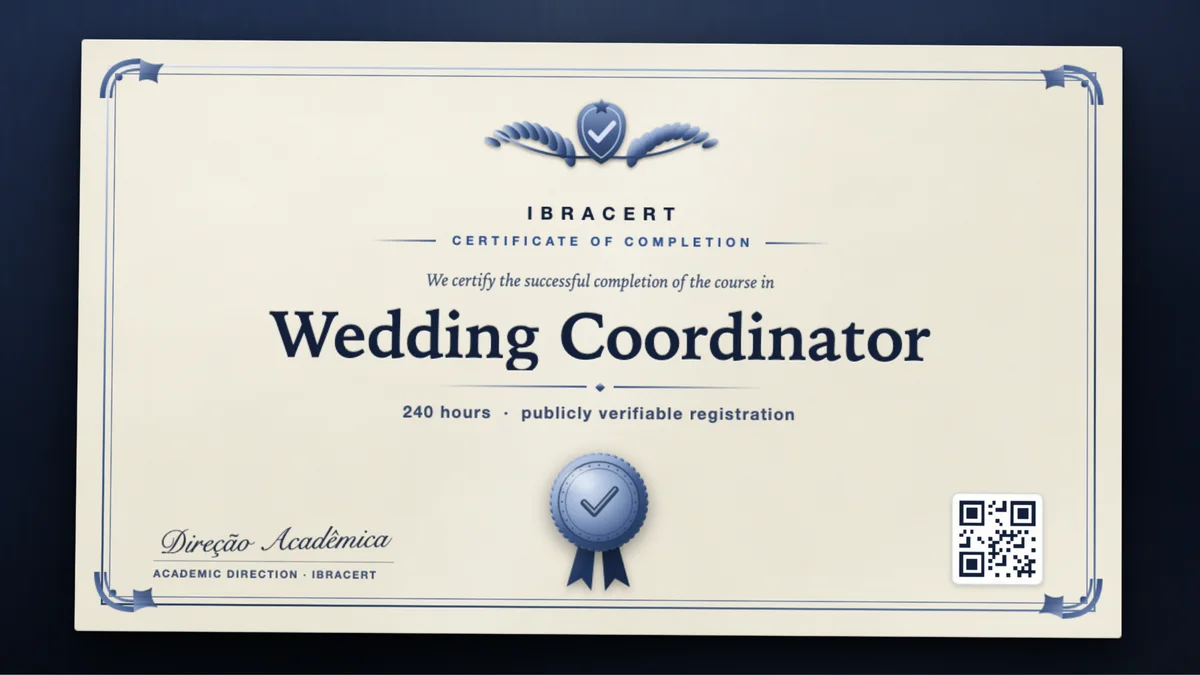 Cover of the Wedding Coordinator course