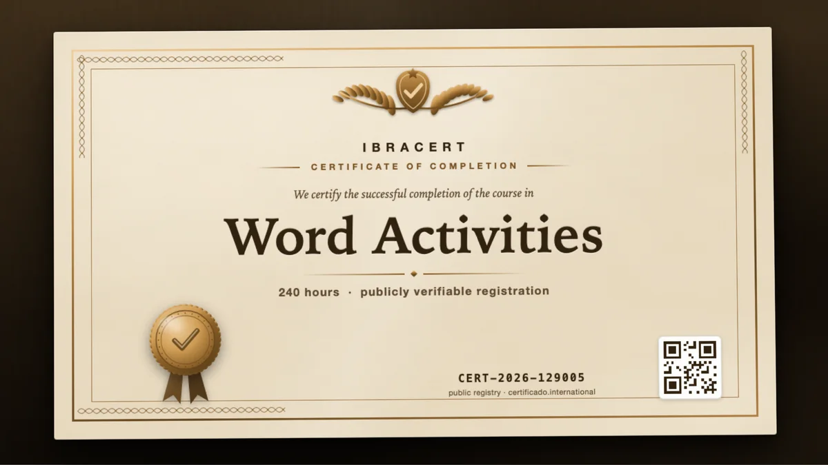 Cover of the Word Activities course