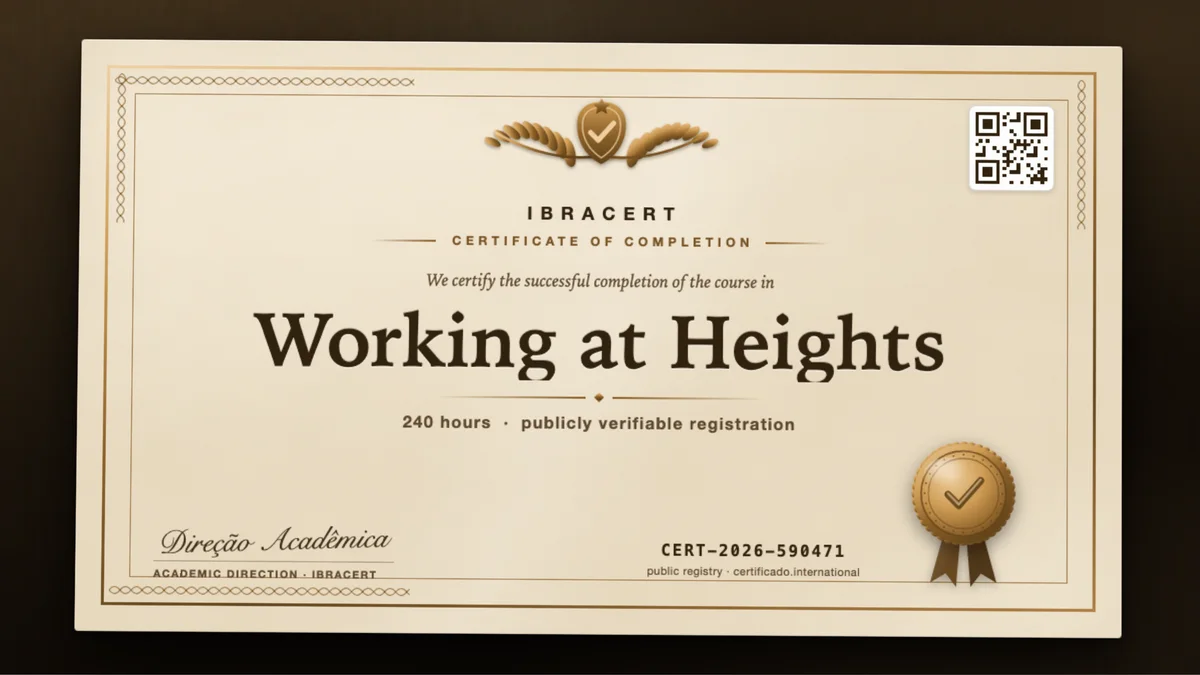 Cover of the Working at Heights course