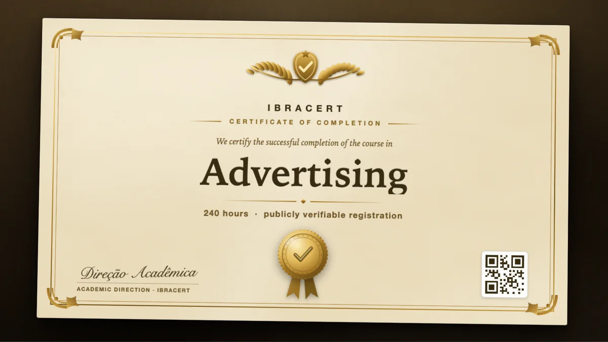 Cover of the Advertising course