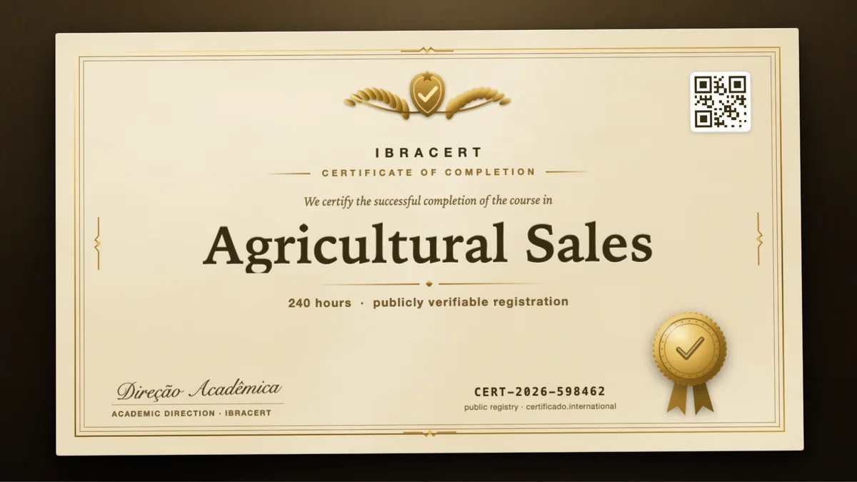 Cover of the Agricultural Sales course