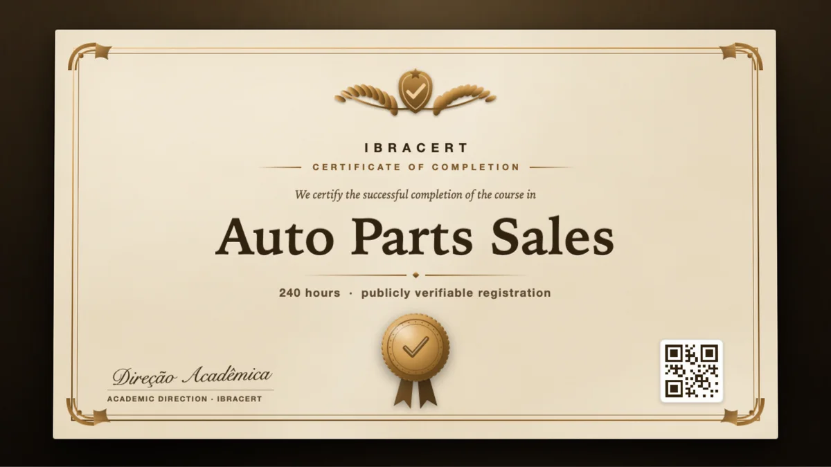 Cover of the Auto Parts Sales course