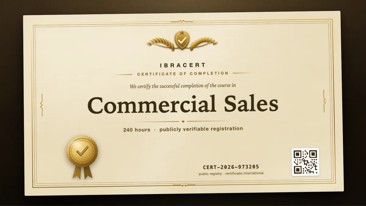 Cover of the Commercial Sales course