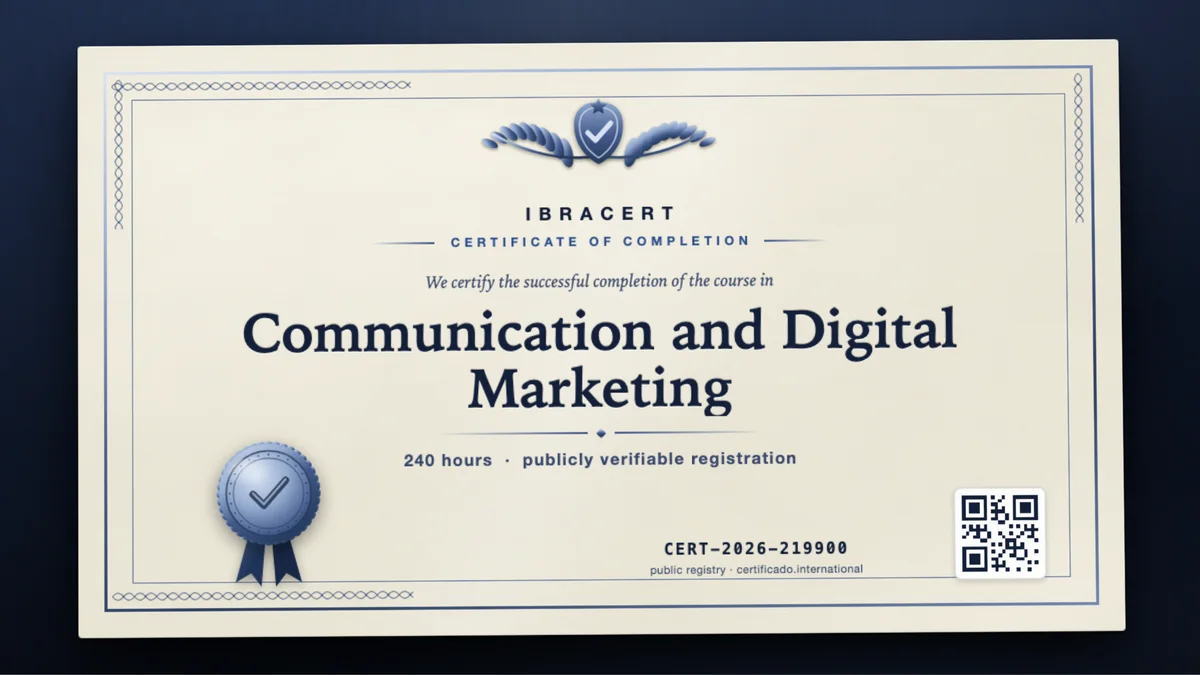 Cover of the Communication and Digital Marketing course
