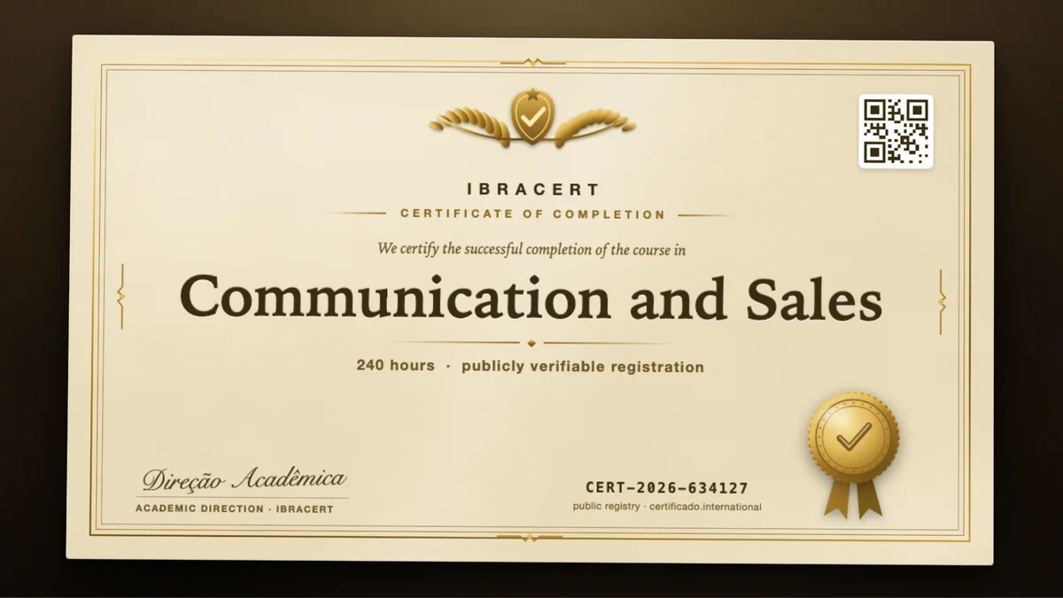 Cover of the Communication and Sales course