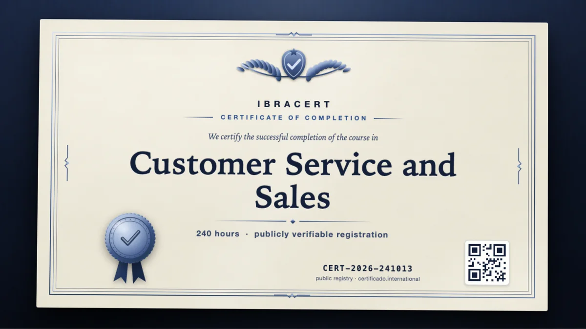 Cover of the Customer Service and Sales course