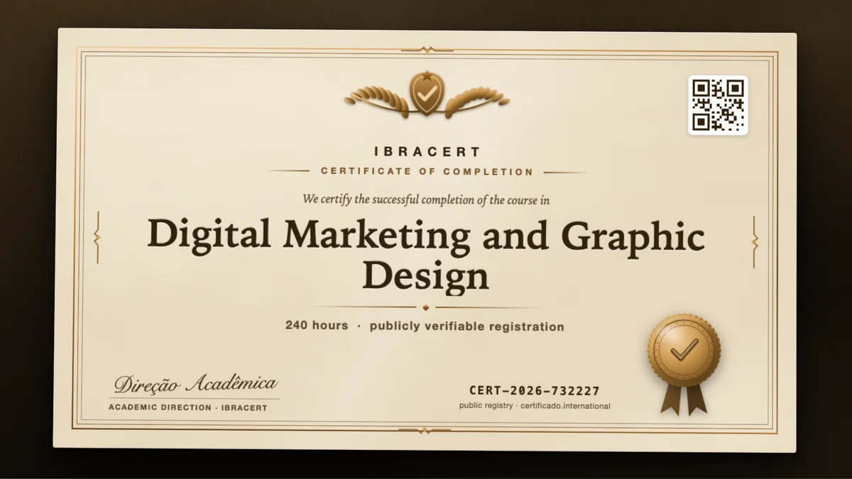 Cover of the Digital Marketing and Graphic Design course