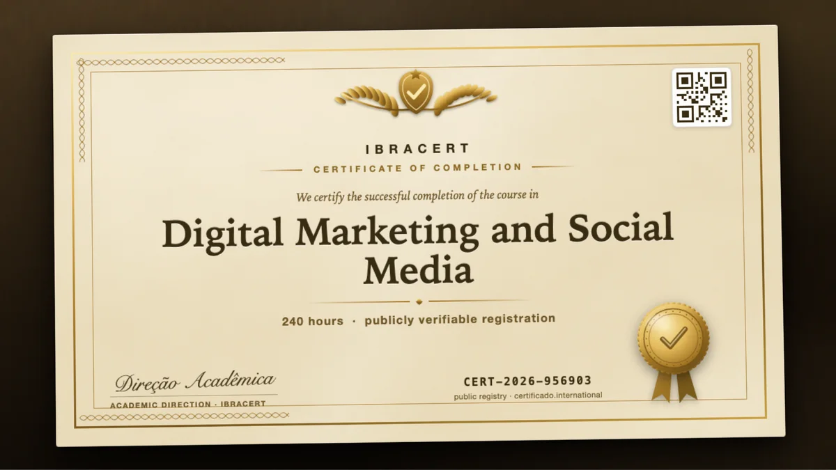 Cover of the Digital Marketing and Social Media course