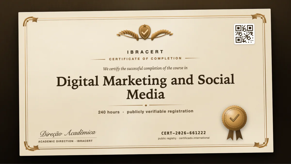 Cover of the Digital Marketing and Social Media course