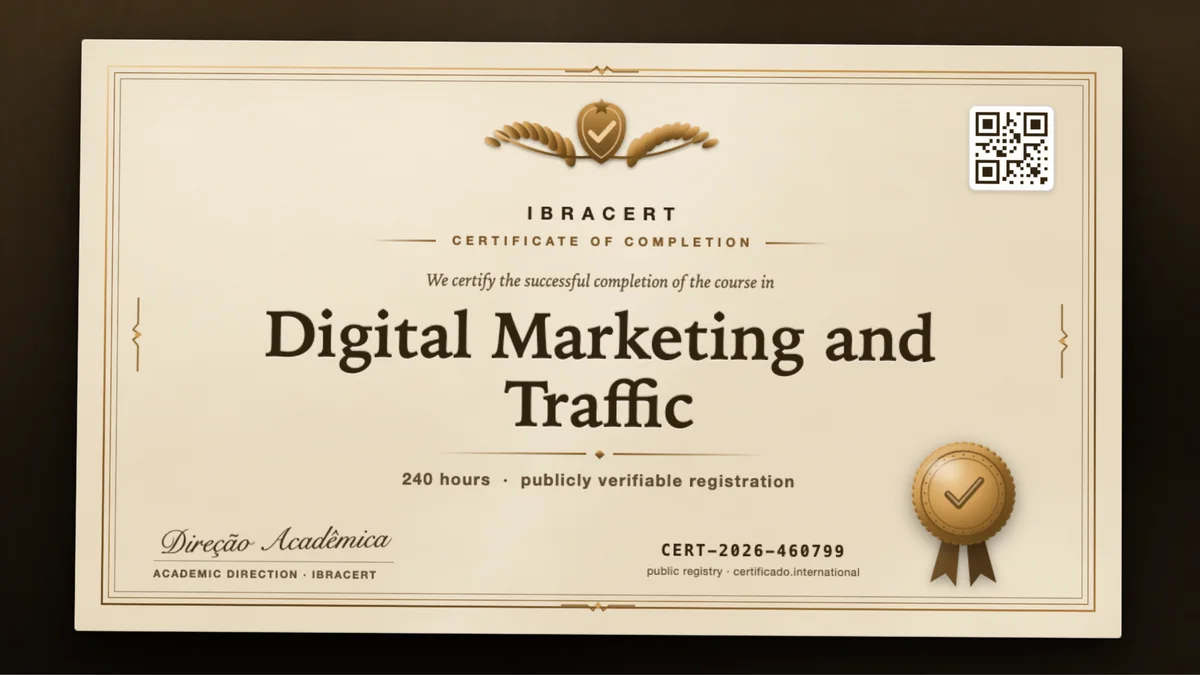 Cover of the Digital Marketing and Traffic course