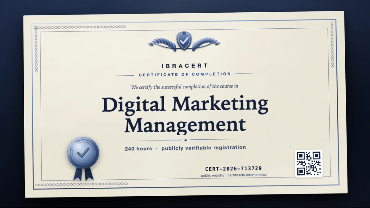 Cover of the Digital Marketing Management course