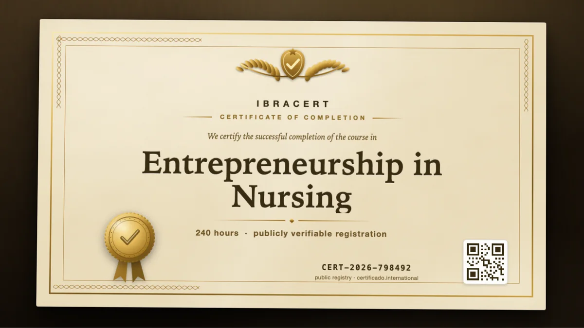 Cover of the Entrepreneurship in Nursing course