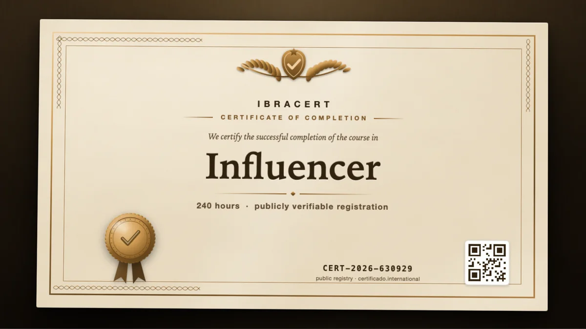 Cover of the Influencer course