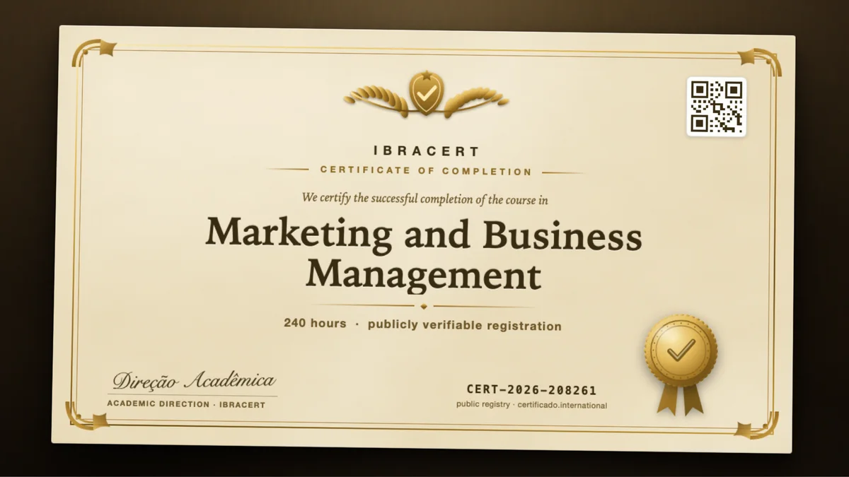 Cover of the Marketing and Business Management course