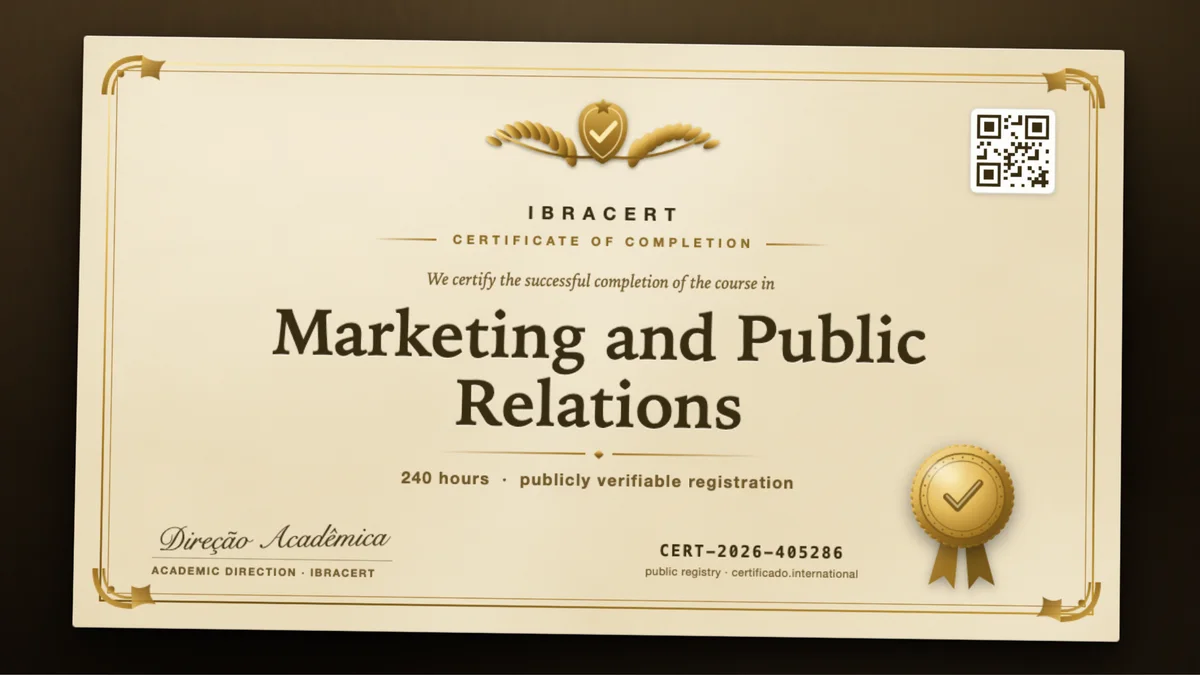 Cover of the Marketing and Public Relations course
