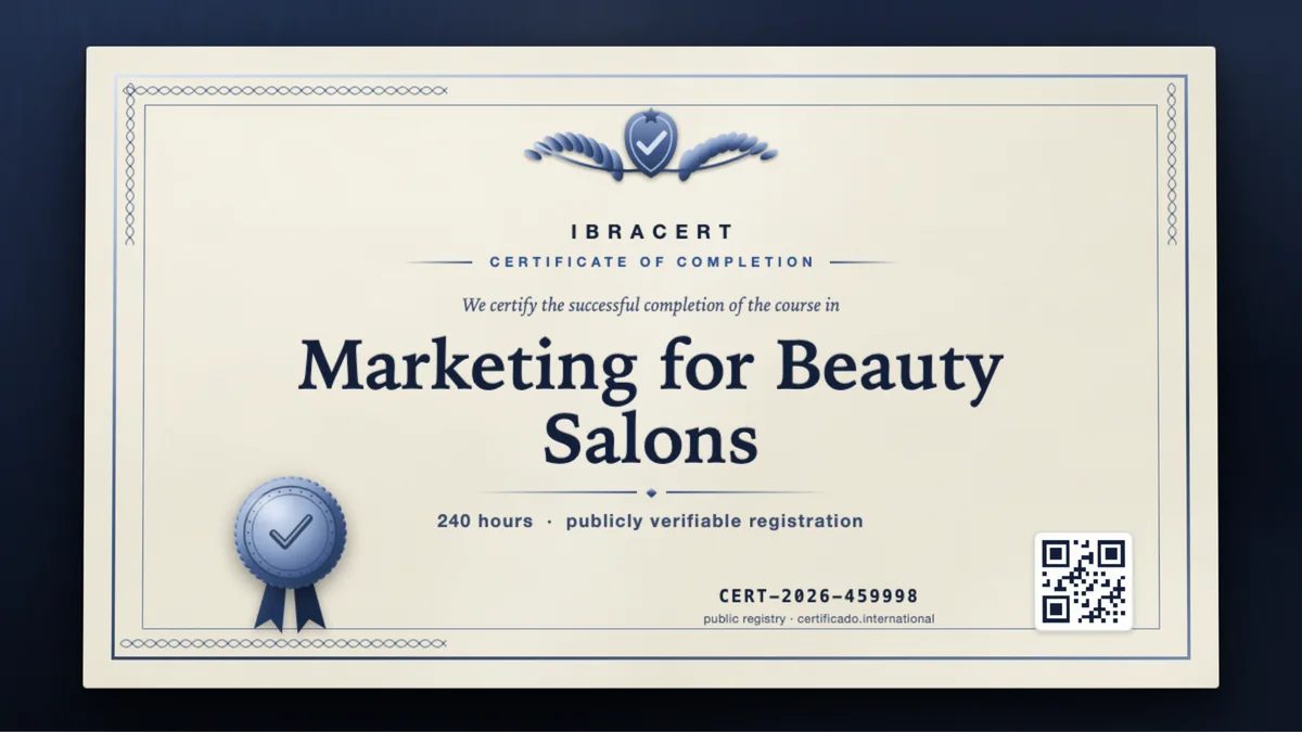 Cover of the Marketing for Beauty Salons course