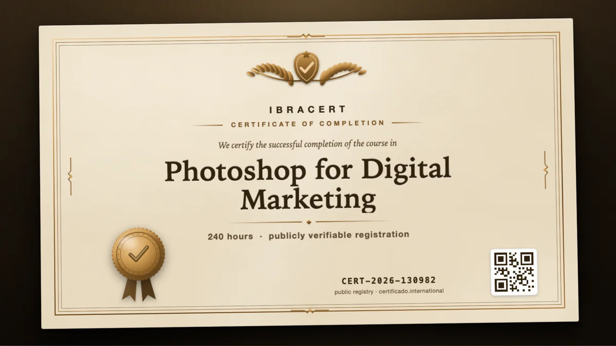 Cover of the Photoshop for Digital Marketing course