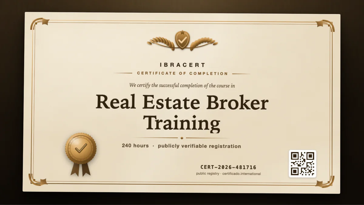 Cover of the Real Estate Broker Training course