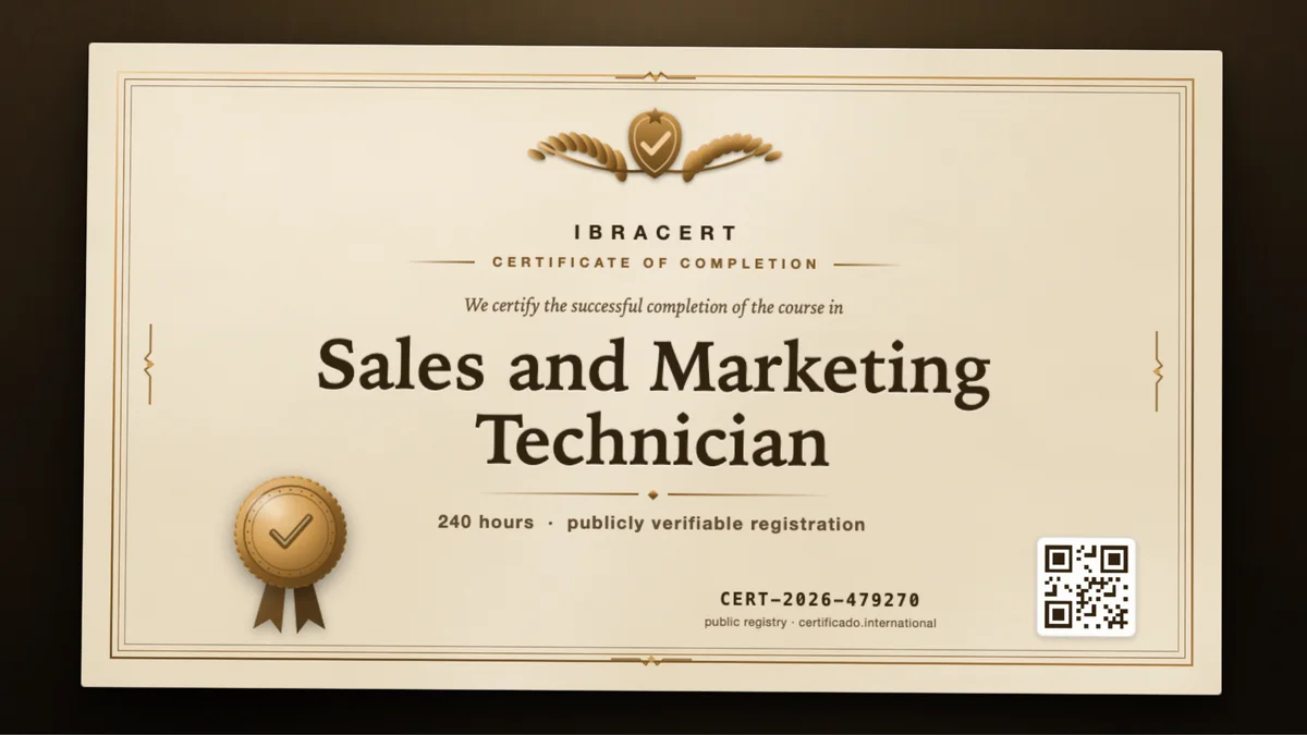 Cover of the Sales and Marketing Technician course